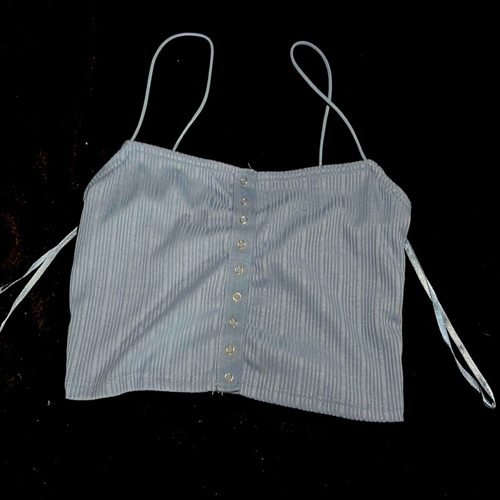 Xs baby blue crop top